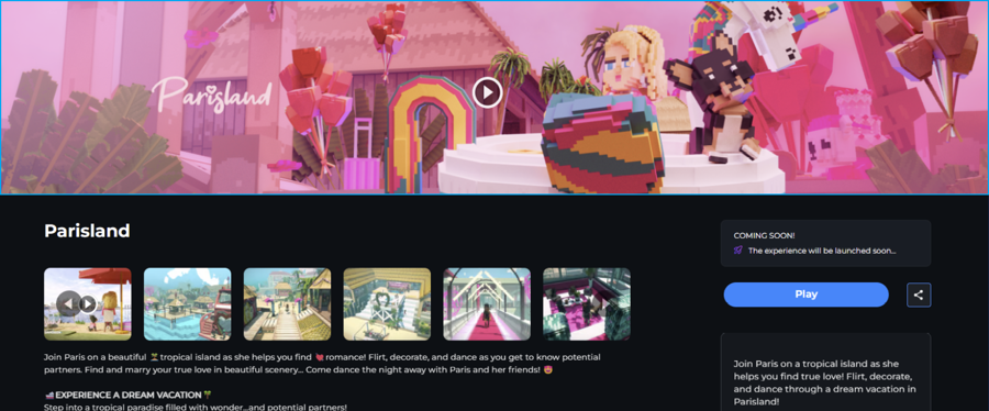 Customise the look of your Experience Page with a logo, map logo, video, static images, animated GIFs, and descriptive text